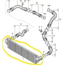Радиатор интеркулера интеркулер vw transporter t5 1, 9 tdi