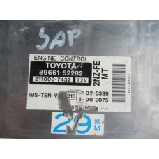 Компьютер двигателя toyota yaris и 1. 3 b 89661- 52282