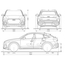 Audi q5 80a рестайлинг sportback задняя часть с крышей крыло