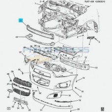 Усилитель бампера chevrolet aveo t300