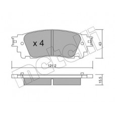 Колодки дисковые ham. lexus nx 14- задний