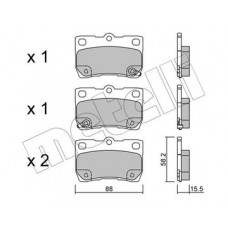 Колодки дисковые ham. lexus is200d gs450h 05- задний